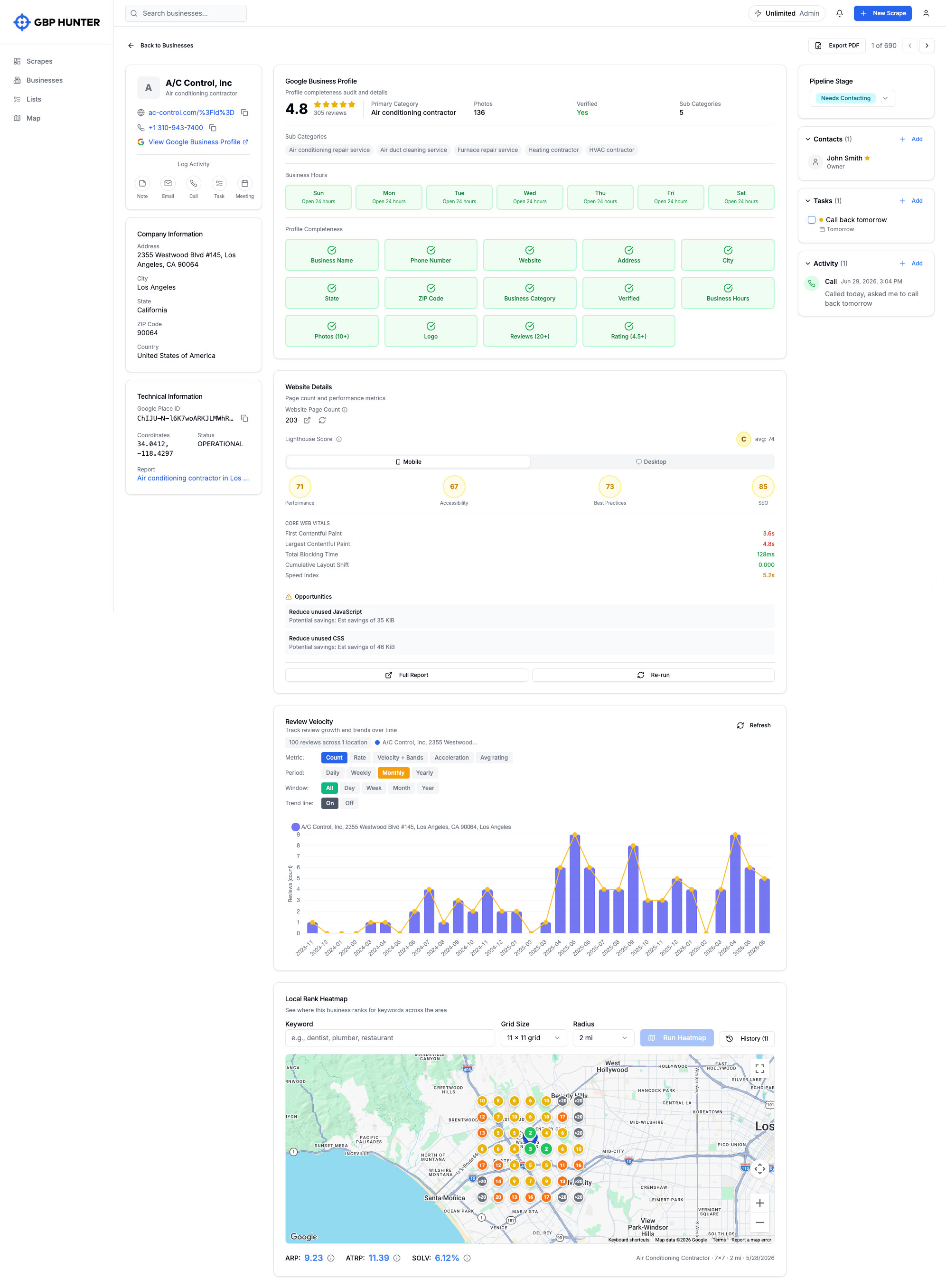 GBP Hunter Dashboard